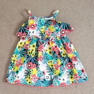 Tu Toddler Girl Floral Printed Dress - Size 3-4 Years